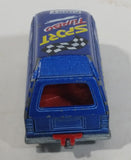Vintage Majorette Toyota Lite Ace Van No. 216 Blue 1/52 Scale Die Cast Toy Car Vehicle with Opening Rear Door