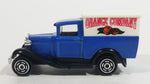 Vintage Majorette Movers Ford Model A "Orange Company" Grocery Produce Fruit Delivery Truck No. 201 Blue and White 1/60 Scale Die Cast Toy Car Vehicle