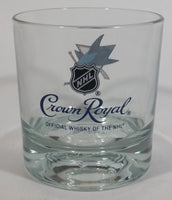 Rare Limited Release Crown Royal "NHL Rocks" San Jose Sharks Hockey Team Clear Glass Whisky Cup