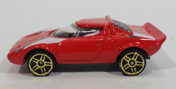 2002 Hot Wheels First Editions Lancia Stratos Red Die Cast Toy Car Vehicle