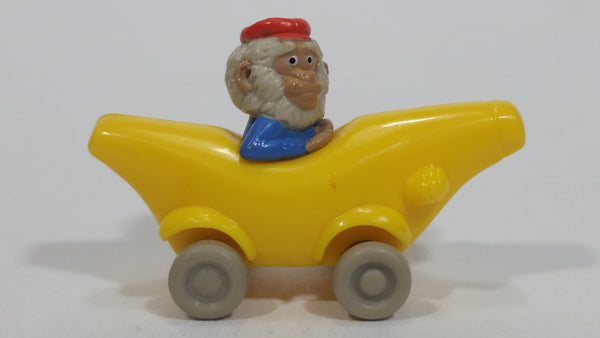 1994 Busy Town Richard Scarry Monkey In Banana Car Plastic Toy Vehicle McDonald's Happy Meals - Treasure Valley Antiques & Collectibles