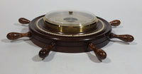 Vintage Adorna Ships Wheel Barometer with Rope Border Made in France