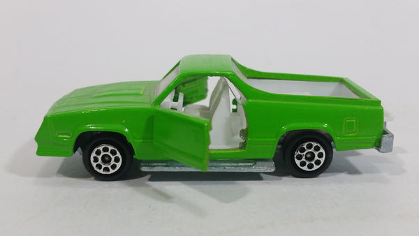 Vintage Majorette El Camino SS No. 296 Green 1/59 Scale Die Cast Toy Car Vehicle with Opening Doors