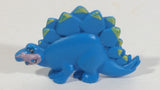 1992 Fruity Pebbles Cereal Hanna Barbera The Flintstones Blue Stegosaurus Dinosaur PVC Toy Figure