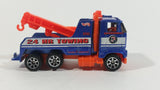 1997 Hot Wheels Rig Wrecker 24 HR Towing Emergency Tow Truck Dark Blue Die Cast Toy Car Vehicle