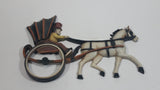 Vintage 1975 Homco Horse Drawn Carriage Early Transportation Wall Decor No. 7358 Made in USA