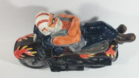 Hand Painted Harley Davidson Motor Cycle with Biker Laying Ceramic Cookie Jar