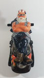 Hand Painted Harley Davidson Motor Cycle with Biker Laying Ceramic Cookie Jar