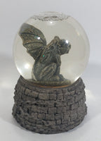 1995 Vandor Chained Gargoyle Snow Globe on Resin Brick Castle Style Base