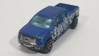 2013 Hot Wheels City Graffiti Rides 2009 Ford F-150 Truck Metallic Blue Die Cast Toy Car Vehicle