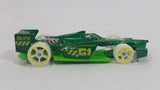 2018 Hot Wheels Glow Wheels Winning Formula Metallig Green Die Cast Toy Race Car Vehicle - Treasure Valley Antiques & Collectibles