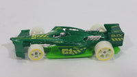 2018 Hot Wheels Glow Wheels Winning Formula Metallig Green Die Cast Toy Race Car Vehicle - Treasure Valley Antiques & Collectibles