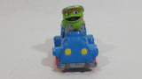 1987 Playskool The Muppets Sesame Street Green Oscar The Grouch Blue Die Cast Toy Car Vehicle