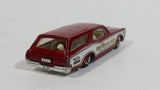 2010 Hot Wheels City Works Custom '66 GTO Wagon Fire Department Dark Red and White Die Cast Toy Car Vehicle