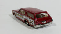 2010 Hot Wheels City Works Custom '66 GTO Wagon Fire Department Dark Red and White Die Cast Toy Car Vehicle