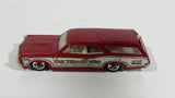 2010 Hot Wheels City Works Custom '66 GTO Wagon Fire Department Dark Red and White Die Cast Toy Car Vehicle