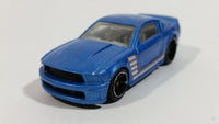 2009 Hot Wheels Mustang 45th Custom '07 Ford Mustang Blue Die Cast Toy Muscle Car Vehicle