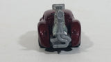 2010 Hot Wheels Volkswagen Beetle (Tooned) Metalflake Dark Red Die Cast Toy Car Vehicle