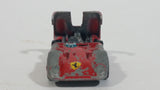 Vintage 1970 Hot Wheels Grand Prix Enamel Red Lines Ferrari 312P Enamel Red Die Cast Toy Race Car Vehicle Hong Kong