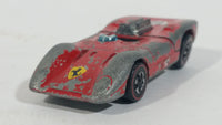 Vintage 1970 Hot Wheels Grand Prix Enamel Red Lines Ferrari 312P Enamel Red Die Cast Toy Race Car Vehicle Hong Kong