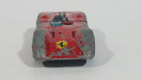 Vintage 1970 Hot Wheels Grand Prix Enamel Red Lines Ferrari 312P Enamel Red Die Cast Toy Race Car Vehicle Hong Kong