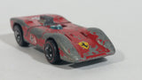 Vintage 1970 Hot Wheels Grand Prix Enamel Red Lines Ferrari 312P Enamel Red Die Cast Toy Race Car Vehicle Hong Kong