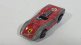 Vintage 1970 Hot Wheels Grand Prix Enamel Red Lines Ferrari 312P Enamel Red Die Cast Toy Race Car Vehicle Hong Kong