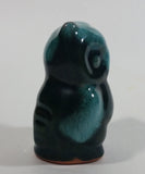 Vintage Blue Mountain Pottery Baby Owl Bird 3" Tall Drip Glaze Decorative Pottery Ornament