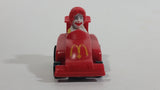 1988 McDonald's Turbo Macs Ronald McDonald Red Toy Pull Back Friction Motorized Plastic Toy Car Vehicle - Happy Meals