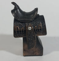 Vintage Miniature Horse Saddle On Stand Metal Pencil Sharpener Doll House Furniture Size