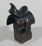 Vintage Miniature Horse Saddle On Stand Metal Pencil Sharpener Doll House Furniture Size