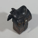 Vintage Miniature Horse Saddle On Stand Metal Pencil Sharpener Doll House Furniture Size