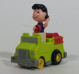 Vintage 1989 Peanuts Gang Pop Mobiles United Features Syndicate Lucy Van Pelt Green Plastic Toy Car Vehicle McDonald's Happy Meals