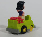 Vintage 1989 Peanuts Gang Pop Mobiles United Features Syndicate Lucy Van Pelt Green Plastic Toy Car Vehicle McDonald's Happy Meals