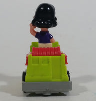 Vintage 1989 Peanuts Gang Pop Mobiles United Features Syndicate Lucy Van Pelt Green Plastic Toy Car Vehicle McDonald's Happy Meals