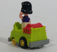 Vintage 1989 Peanuts Gang Pop Mobiles United Features Syndicate Lucy Van Pelt Green Plastic Toy Car Vehicle McDonald's Happy Meals