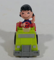 Vintage 1989 Peanuts Gang Pop Mobiles United Features Syndicate Lucy Van Pelt Green Plastic Toy Car Vehicle McDonald's Happy Meals