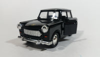 Sunnyside Superior Trabant 601 Black SS 4725 Pullback Friction Motorized 1:43 Scale Die Cast Toy Car Vehicle with Opening Doors