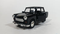 Sunnyside Superior Trabant 601 Black SS 4725 Pullback Friction Motorized 1:43 Scale Die Cast Toy Car Vehicle with Opening Doors