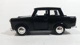 Sunnyside Superior Trabant 601 Black SS 4725 Pullback Friction Motorized 1:43 Scale Die Cast Toy Car Vehicle with Opening Doors