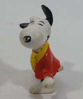 Vintage United Features Peanuts Snoopy 1970's Disco Dancer PVC Toy Figure Made in Hong Kong