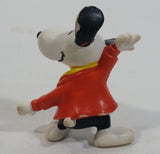 Vintage United Features Peanuts Snoopy 1970's Disco Dancer PVC Toy Figure Made in Hong Kong