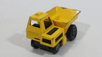 Vintage 1976 Matchbox Lesney Superfast Site Dumper Truck Yellow No. 26 Die Cast Toy Car Construction Equipment Machinery Vehicle - Made in England