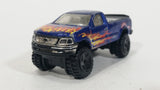 2008 Hot Wheels Team: Ford Racing 1997 Ford F-150 Lifted 4x4 Dark Blue Die Cast Toy Car Vehicle