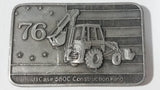 Vintage 1976 J.I. Case 850C Construction King Tractor Heavy Metal Belt Buckle Bicentennial Edition - 05193