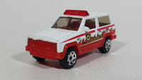 2002 Matchbox Rescue Chiefs Jeep Cherokee White Die Cast Toy Car Rescue Emergency Firefighting Vehicle