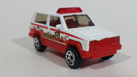 2002 Matchbox Rescue Chiefs Jeep Cherokee White Die Cast Toy Car Rescue Emergency Firefighting Vehicle