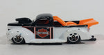 2001 Hot Wheels Harley Davidson Motor Cycles '40 Ford Truck White Black Die Cast Toy Car Vehicle