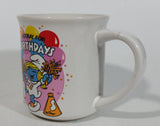 Vintage 1982 W. Berrie & Co Collector Mugs Smurfs "Hooray For Birthdays" Balloon Themed Ceramic Coffee Mug Cartoon Collectible #8026 #15