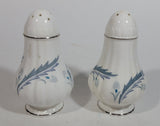 Paragon 'Bridal Leaf' Pattern Blue and White Fine Bone China Salt and Pepper Shakers Set